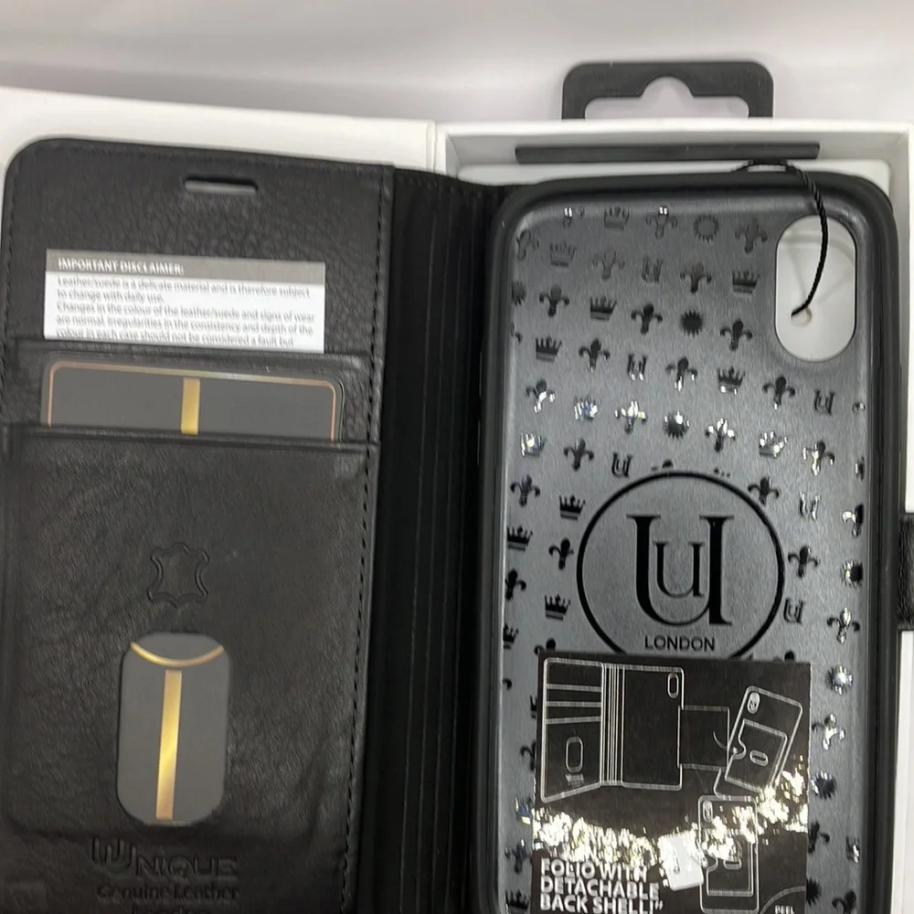 Genuine Leather Folio Case for IPhone Xs